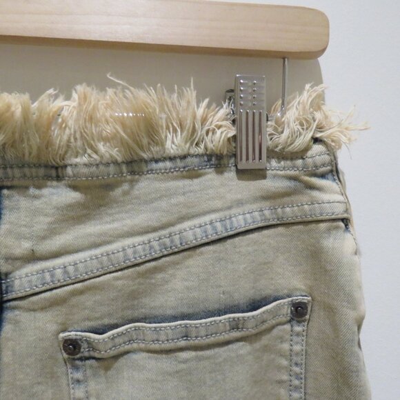 BASIC PLEASURE MODE Dolly Washed Frayed Denim Maxi Skirt Punk Goth Rock Alt NWT - Picture 14 of 16